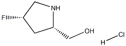 ((2S,4S)-4-Fluoropyrrolidin-2-Yl)Methanol Hydrochloride 구조식 이미지
