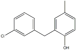 Phenol,2-[(3-chlorophenyl)methyl]-4-methyl- Structure