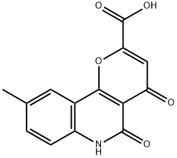 4H-Pyrano[3,2-c]quinoline-2-carboxylic acid, 5,6-dihydro-9-methyl-4,5-dioxo- 구조식 이미지