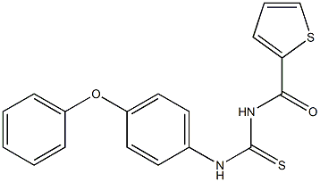 N-{[(4-phenoxyphenyl)amino]carbonothioyl}-2-thiophenecarboxamide Structure