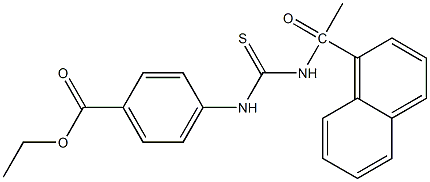 ethyl 4-({[(1-naphthylacetyl)amino]carbonothioyl}amino)benzoate Structure
