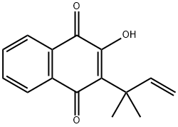 2-hydroxy-3-(2-methylbut-3-en-2-yl)naphthalene-1,4-dione Structure