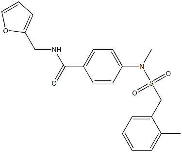 N-(furan-2-ylmethyl)-4-[(2-methylphenyl)methyl-methylsulfonylamino]benzamide Structure