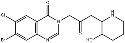 7-bromo-6-chloro-3-(3-(3-hydroxypiperidin-2-yl)-2-oxopropyl)quinazolin-4(3H)-one 구조식 이미지