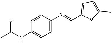 N-(4-{[(5-methyl-2-furyl)methylene]amino}phenyl)acetamide Structure