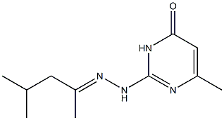 4(3H)-Pyrimidinone,2-[2-(1,3-dimethylbutylidene)hydrazinyl]-6-methyl- Structure