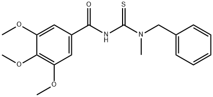 N-{[benzyl(methyl)amino]carbonothioyl}-3,4,5-trimethoxybenzamide 구조식 이미지