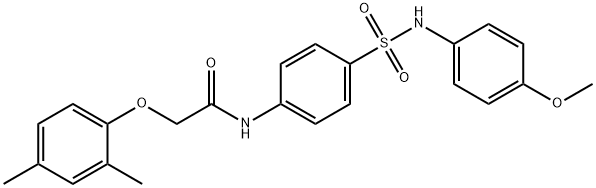 2-(2,4-dimethylphenoxy)-N-(4-{[(4-methoxyphenyl)amino]sulfonyl}phenyl)acetamide 구조식 이미지