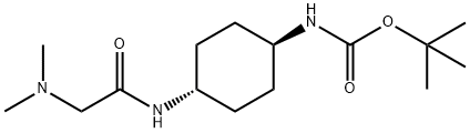 tert-Butyl (1R*,4R*)-4-[2-(dimethylamino)acetamido]cyclohexylcarbamate 구조식 이미지