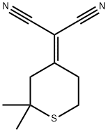 Propanedinitrile, (tetrahydro-2,2-dimethyl-4H-thiopyran-4-ylidene)- Structure