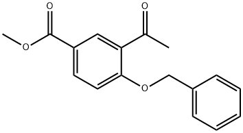 Benzoic acid, 3-acetyl-4-(phenylmethoxy)-, methyl ester 구조식 이미지