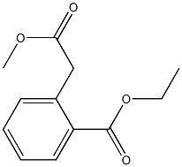 Benzeneacetic acid, 2-(ethoxycarbonyl)-, methyl ester Structure