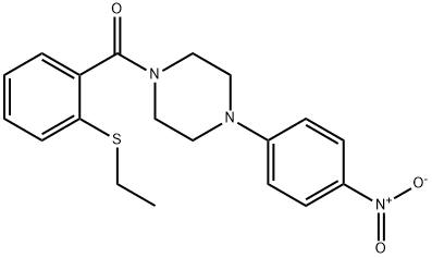 (2-ethylsulfanylphenyl)-[4-(4-nitrophenyl)piperazin-1-yl]methanone Structure