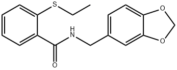 N-(1,3-benzodioxol-5-ylmethyl)-2-ethylsulfanylbenzamide Structure