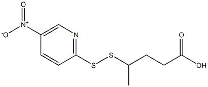 Pentanoic acid, 4-[(5-nitro-2-pyridinyl)dithio]- 구조식 이미지