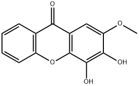 3,4-Dihydroxy-2-methoxyxanthone 구조식 이미지