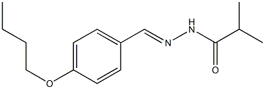 N-[(E)-(4-butoxyphenyl)methylideneamino]-2-methylpropanamide Structure