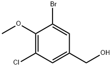 (3-Bromo-5-chloro-4-methoxyphenyl)methanol 구조식 이미지