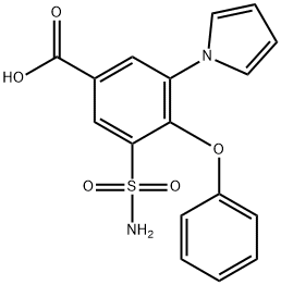 Benzoic acid, 3-(aminosulfonyl)-4-phenoxy-5-(1H-pyrrol-1-yl)- Structure