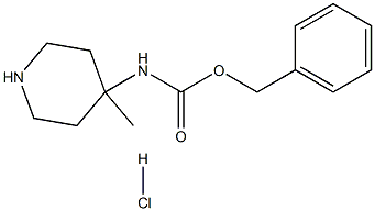 (4-Methyl-piperidin-4-yl)-carbamic acid benzyl ester hydrochloride Structure