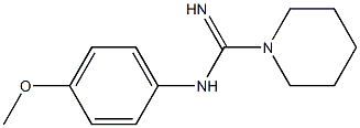 1-Piperidinecarboximidamide, N-(4-methoxyphenyl)- Structure