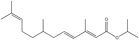 2,4,10-Dodecatrienoic acid, 3,7,11-trimethyl-, 1-methylethyl ester Structure