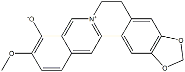 Benzo[g]-1,3-benzodioxolo[5,6-a]quinolizinium,5,6-dihydro-9-hydroxy-10-methoxy-, inner salt 구조식 이미지