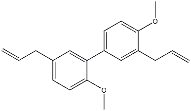 1-methoxy-4-(2-methoxy-5-prop-2-enyl-phenyl)-2-prop-2-enyl-benzene 구조식 이미지