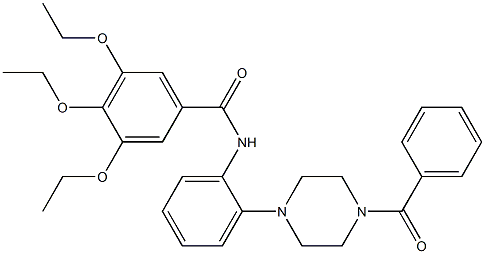 N-[2-(4-benzoylpiperazin-1-yl)phenyl]-3,4,5-triethoxybenzamide Structure