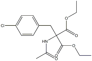 Propanedioic acid,2-(acetylamino)-2-[(4-chlorophenyl)methyl]-, 1,3-diethyl ester Structure