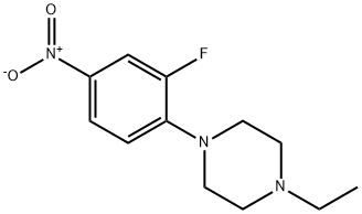 1-Ethyl-4-(2-fluoro-4-nitrophenyl)piperazine Structure