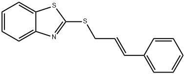 Benzothiazole, 2-[[(2E)-3-phenyl-2-propenyl]thio]- 구조식 이미지