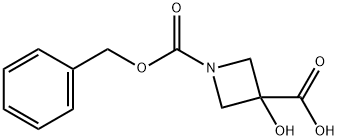 1-[(benzyloxy)carbonyl]-3-hydroxyazetidine-3-carboxylic acid Structure