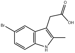 2-(5-bromo-2-methyl-1H-indol-3-yl)acetic acid 구조식 이미지