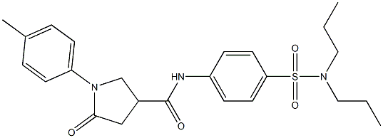 N-[4-(dipropylsulfamoyl)phenyl]-1-(4-methylphenyl)-5-oxopyrrolidine-3-carboxamide Structure