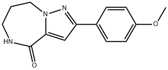 5,6,7,8-tetrahydro-2-(4-methoxyphenyl)pyrazolo[1,5-a][1,4]diazepin-4-one Structure