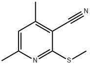 4,6-dimethyl-2-(methylsulfanyl)pyridine-3-carbonitrile 구조식 이미지