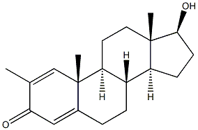 Androsta-1,4-dien-3-one,17-hydroxy-2-methyl-, (17b)- (9CI) Structure