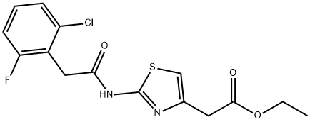 ethyl (2-{[(2-chloro-6-fluorophenyl)acetyl]amino}-1,3-thiazol-4-yl)acetate Structure