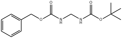 N-carbobenzoxy-N'-(tert-butoxycarbonyl)diaminomethane Structure