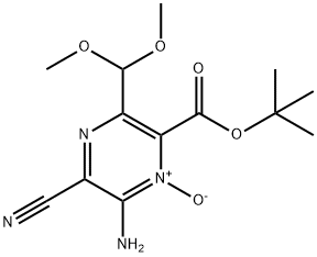 6-AMINO-5-CYANO-3-DIMETHOXYMETHYL-1-OXY-PYRAZINE-2-CARBOXYLIC ACID TERT-BUTYL ESTER 구조식 이미지