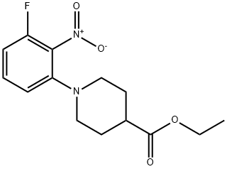 Ethyl 1-(3-fluoro-2-nitrophenyl)piperidine-4-carboxylate 구조식 이미지