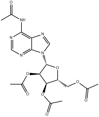 [5-(6-acetamidopurin-9-yl)-3,4-diacetyloxy-oxolan-2-yl]methyl acetate 구조식 이미지