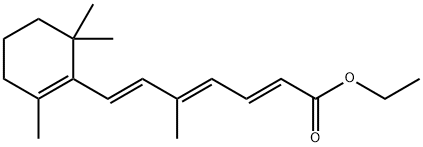 2,4,6-Heptatrienoic acid, 5-methyl-7-(2,6,6-trimethyl-1-cyclohexen-1-yl)-, ethyl ester, (2E,4E,6E)- Structure