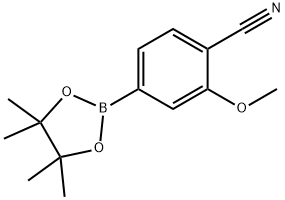 2-methoxy-4-(tetramethyl-1,3,2-dioxaborolan-2-yl)benzonitrile Structure
