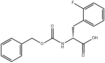 2-fluoro-N-[(phenylmethoxy)carbonyl]- D-Phenylalanine Structure
