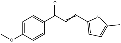 (2E)-1-(4-methoxyphenyl)-3-(5-methylfuran-2-yl)prop-2-en-1-one 구조식 이미지