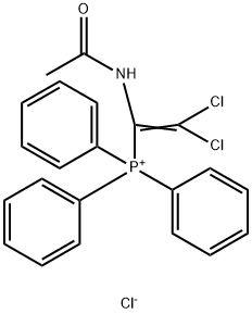 Phosphonium, [1-(acetylamino)-2,2-dichloroethenyl]triphenyl-, chloride 구조식 이미지