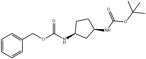 (1R,3S)-1-(Boc-amino)-3-(Cbz-amino)cyclopentane Structure