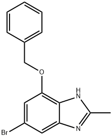 1H-Benzimidazole, 6-bromo-2-methyl-4-(phenylmethoxy)- Structure